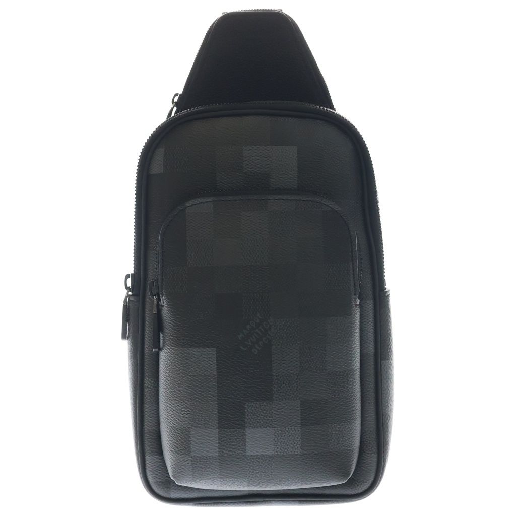 Louis Vuitton Camouflage Avenue Sling Bag PM Leather Black