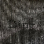 Dior Logo Cashmere Fringe Shawl Scarf Gray