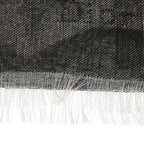 Dior Logo Cashmere Fringe Shawl Scarf Gray