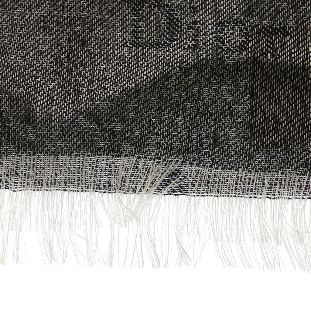 Dior Logo Cashmere Fringe Shawl Scarf Gray