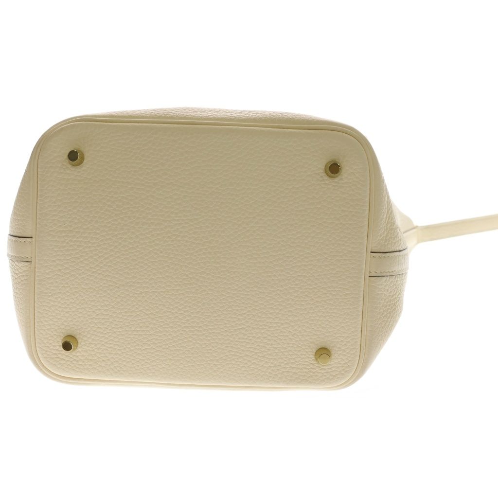 Hermes Picotin Lock MM Taurillon Clemence Gold Handbag Nata Ivory — view 4