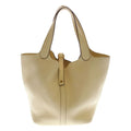 Hermes Picotin Lock MM Taurillon Clemence Gold Handbag Nata Ivory