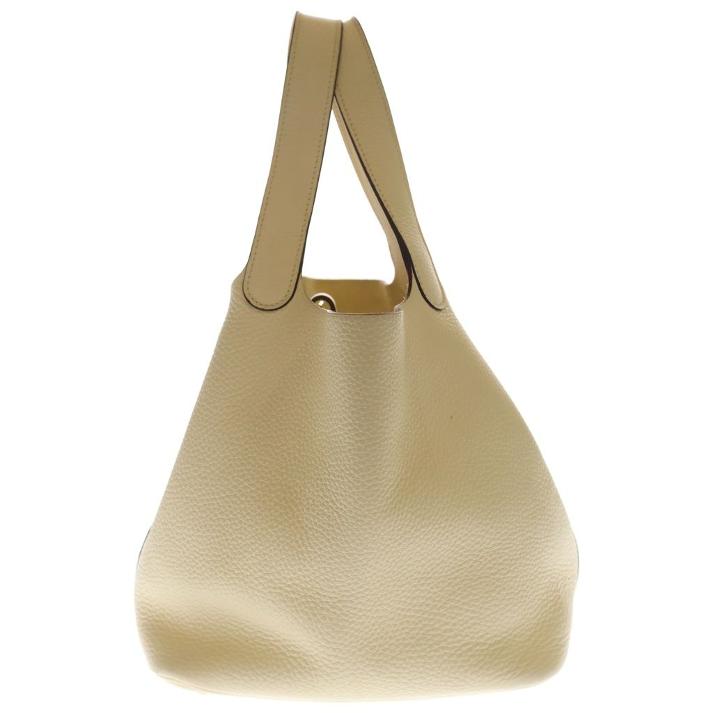 Hermes Picotin Lock MM Taurillon Clemence Gold Handbag Nata Ivory — view 3