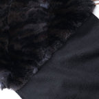 Fendi Cashmere Fur Shawl Scarf Black — view 4