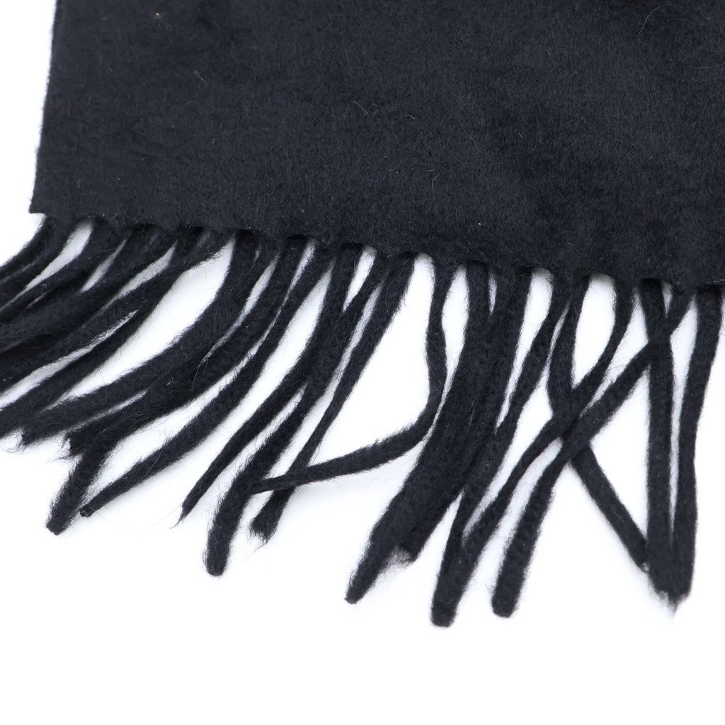 Fendi Cashmere Fur Shawl Scarf Black — view 2