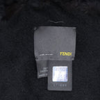 Fendi Cashmere Fur Shawl Scarf Black — view 6