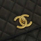 Chanel Coco Handle 29 Top Caviar Leather 2-Way Hand Chain Shoulder Bag Gold — view 6