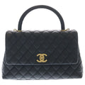 Chanel Coco Handle 29 Top Caviar Leather 2-Way Hand Chain Shoulder Bag Gold