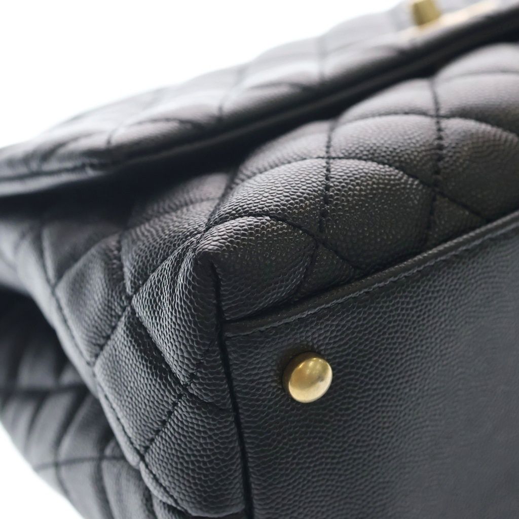 Chanel Coco Handle 29 Top Caviar Leather 2-Way Hand Chain Shoulder Bag Gold — view 5