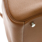 Hermes Lindy 30 Taurillon Clemence Gold Shoulder Bag Silver Brown — view 5