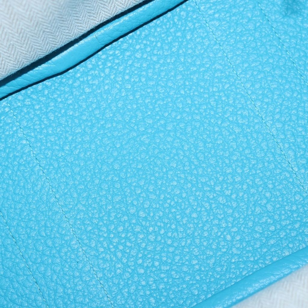Hermes Garden Party 30 TPM Negonda Handbag Turquoise Silver Blue — view 7