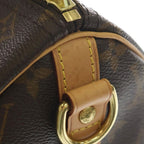 Louis Vuitton Monogram Speedy Bandouliere 30 Hand Mini Boston Shoulder Bag Brown — view 7