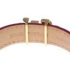Louis Vuitton LV Glam Bracelet Patent Leather Gold Plated Pink — view 5