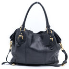 Prada Logo 2-Way Leather Shoulder Bag Black — view 2