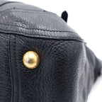 Prada Logo 2-Way Leather Shoulder Bag Black — view 5