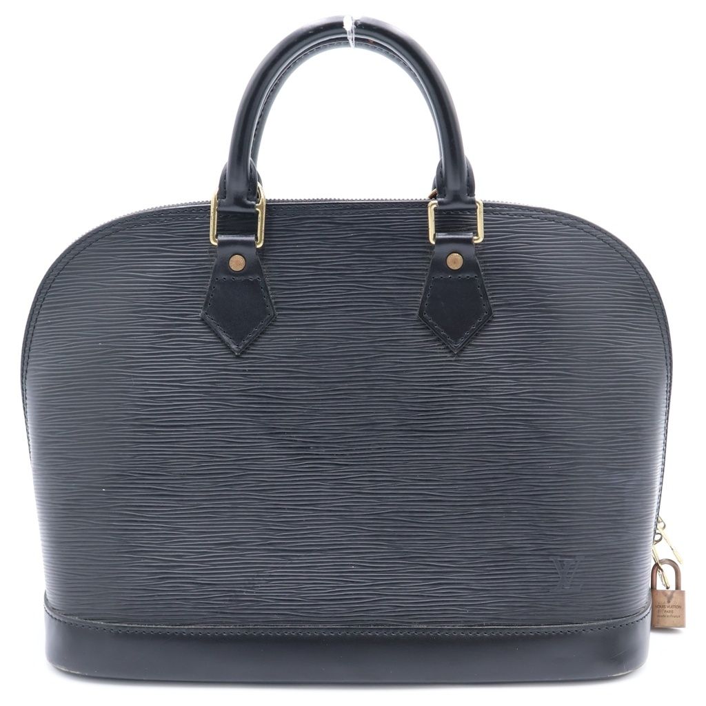 Louis Vuitton Epi Alma PM Handbag Black Noir Leather Gold