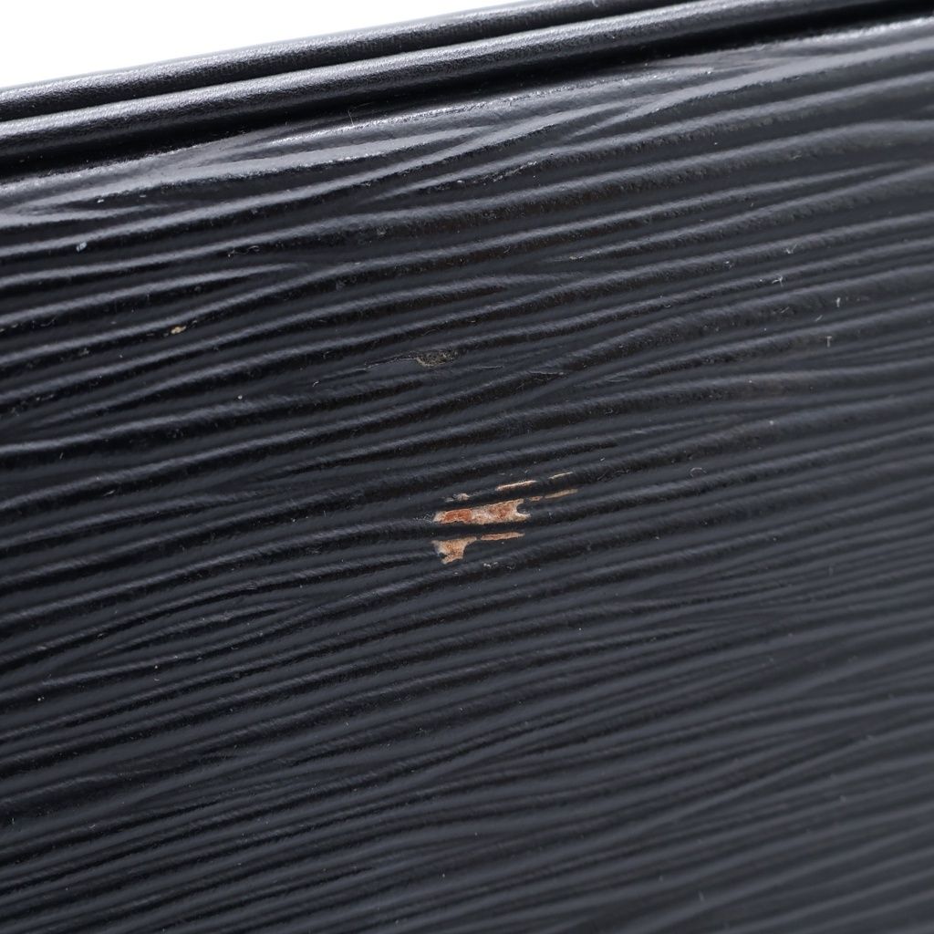 Louis Vuitton Epi Alma PM Handbag Black Noir Leather Gold — view 8
