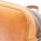Louis Vuitton Monogram Alma Handbag Brown Leather Gold