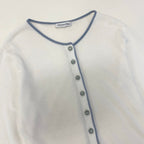 Dior Eg8 Long Sleeve Knit Cardigan CD Logo Bicolor L White — view 4