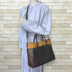 Louis Vuitton on My Side MM Monogram Shoulder Bag Leather Black — view 2