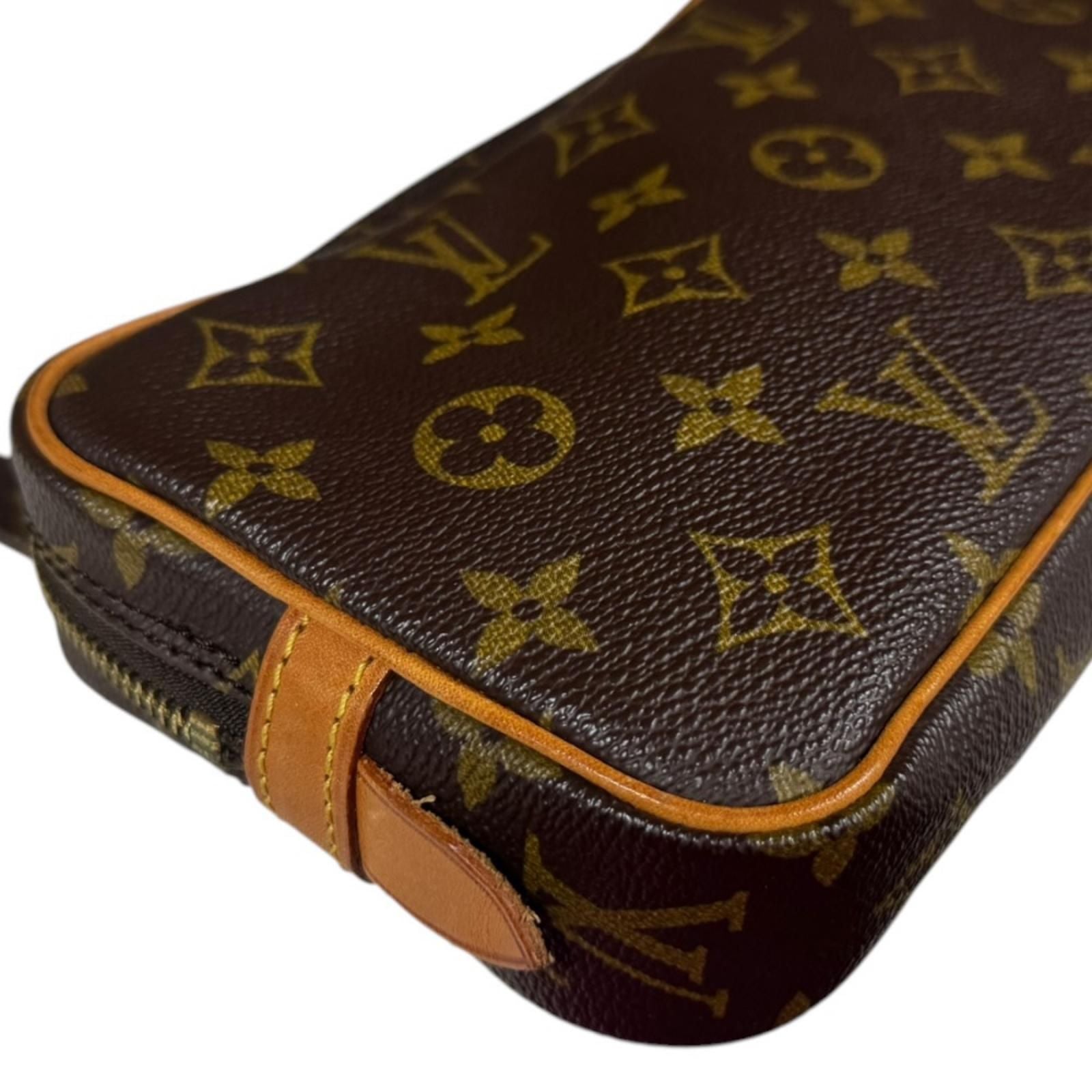 Louis Vuitton Pochette Maroulis Bandouliere Monogram Shoulder Bag Canvas Brown — view 9