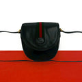 Gucci Vintage Sherry Line GG Logo Leather Shoulder Bag Pochette Black