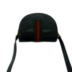Gucci Vintage Sherry Line GG Logo Leather Shoulder Bag Pochette Black — view 4