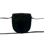 Gucci Vintage Sherry Line GG Logo Leather Shoulder Bag Pochette Black — view 3