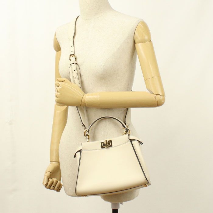 Fendi 2-Way Peekaboo Mini Fidue Handbag Calf — view 8