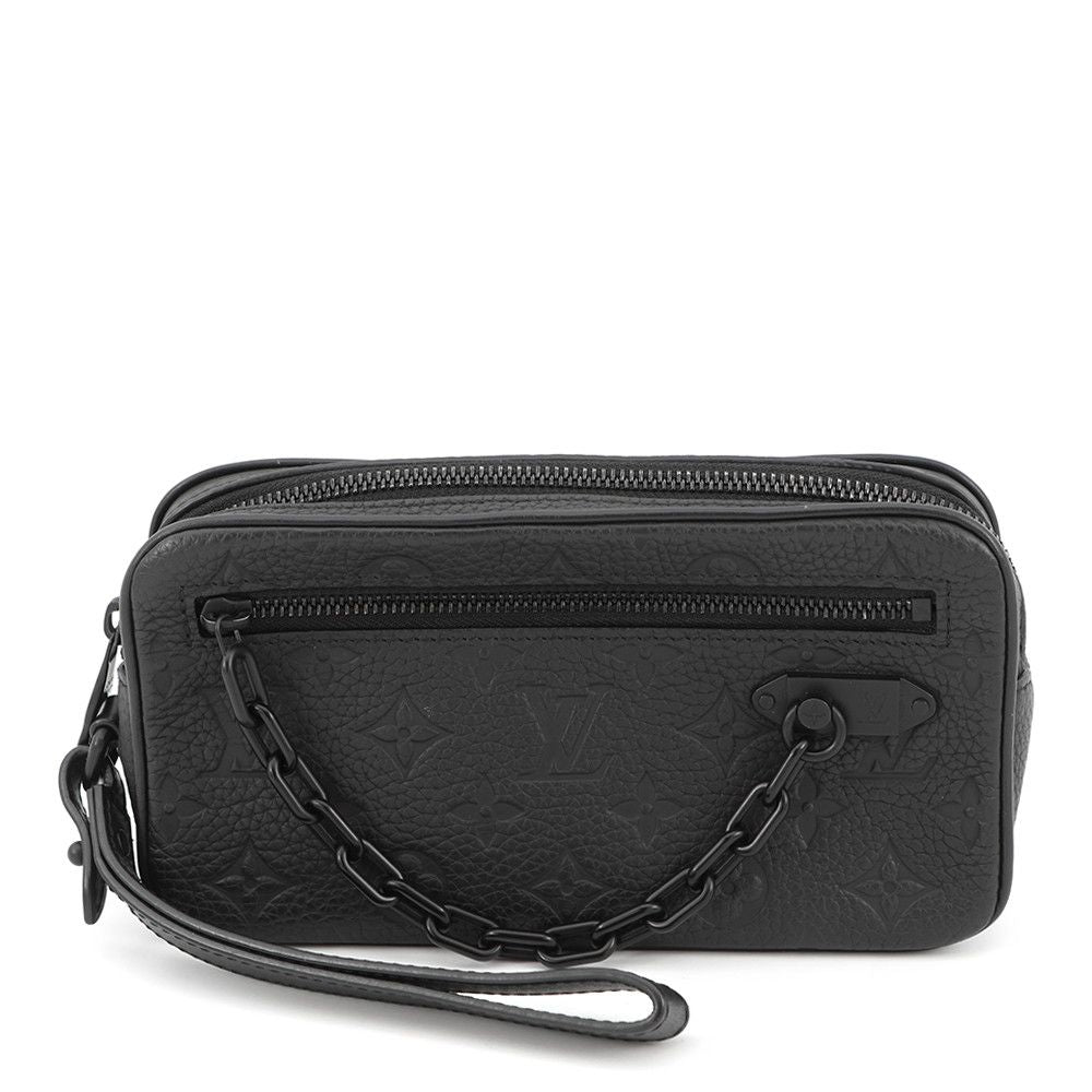 Louis Vuitton Second Bag Monogram Taurillon Pochette Volga Black