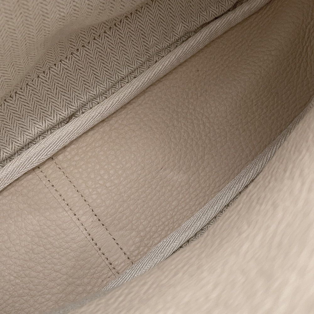 Hermes Shoulder Bag Trim 35 Ivory Silver Taurillon Clemence — view 9