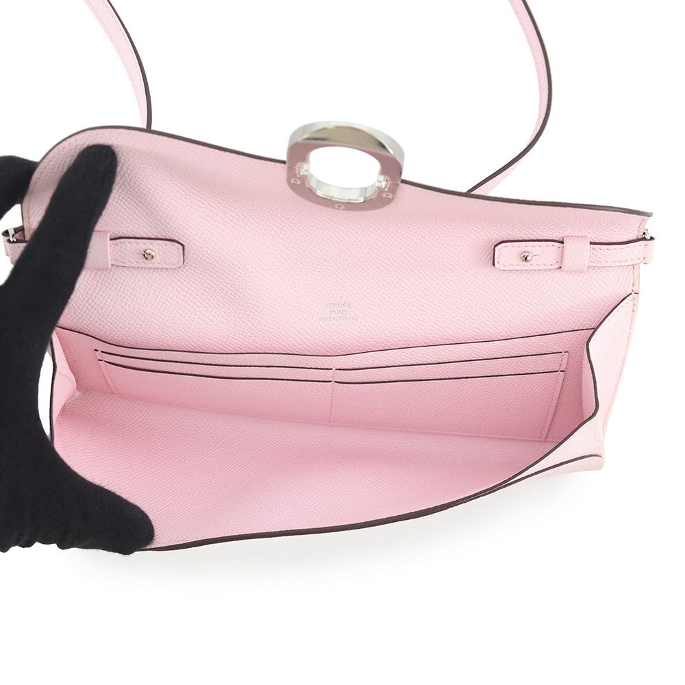 Hermes Wallet Chaine D'ancre Tougo Rose Darling Silver Epsom — view 6