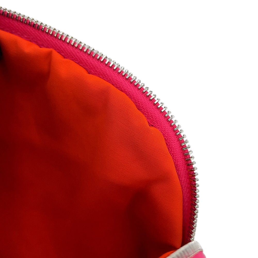 Hermes Pouch Bolide PM Hibiscus Silver Canvas Case — view 7