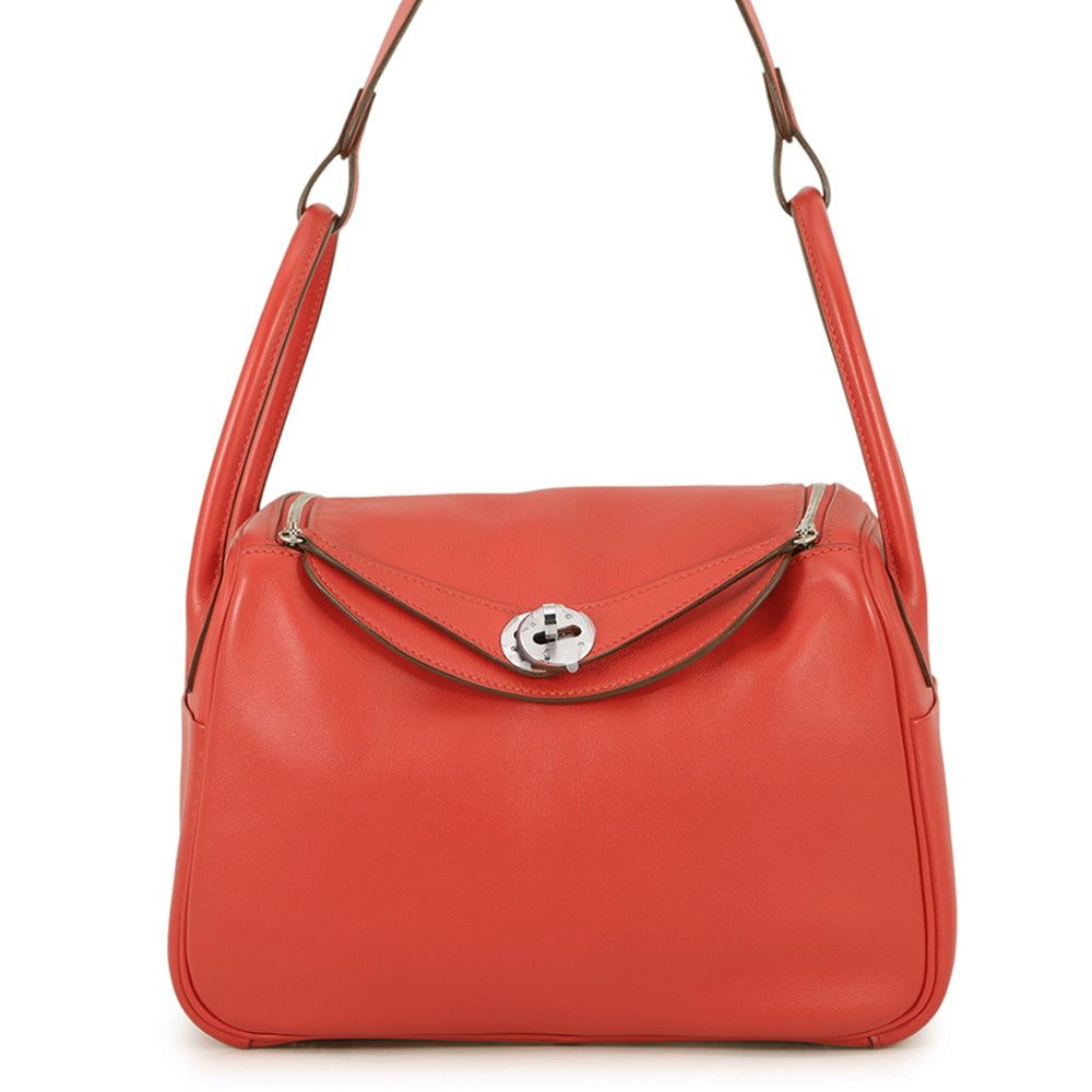 Hermes Handbag Lindy 26 le Juc Silver Swift 2-Way