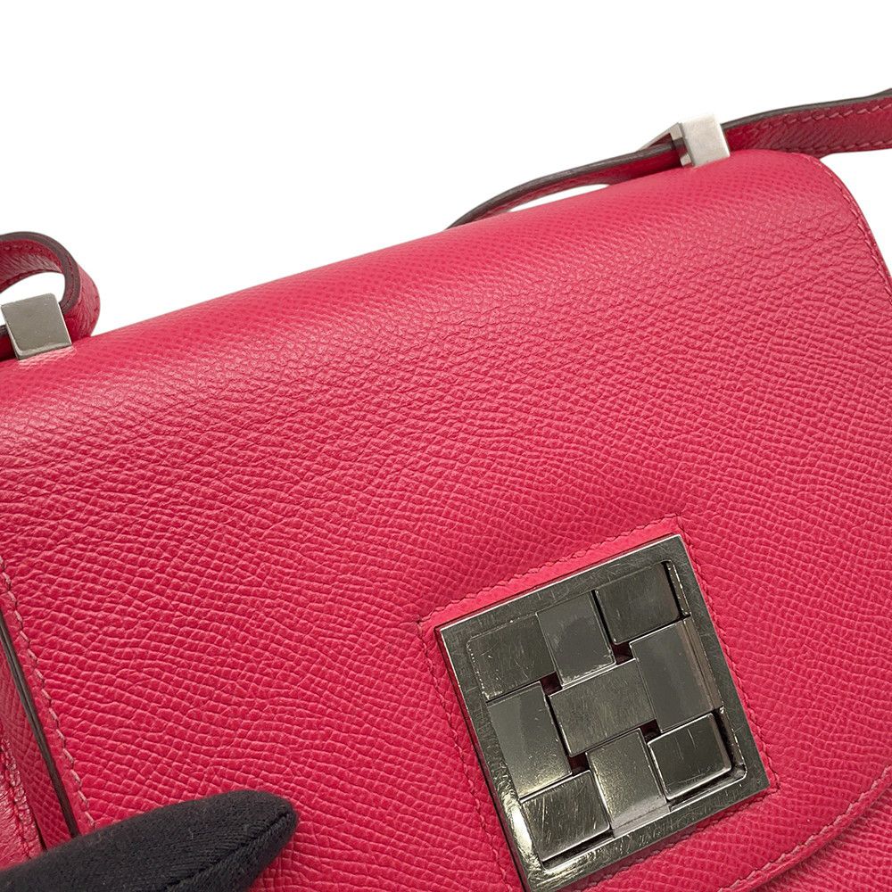 Hermes Shoulder Bag Mosaic Van Quatre Rose Silver Epsom — view 8