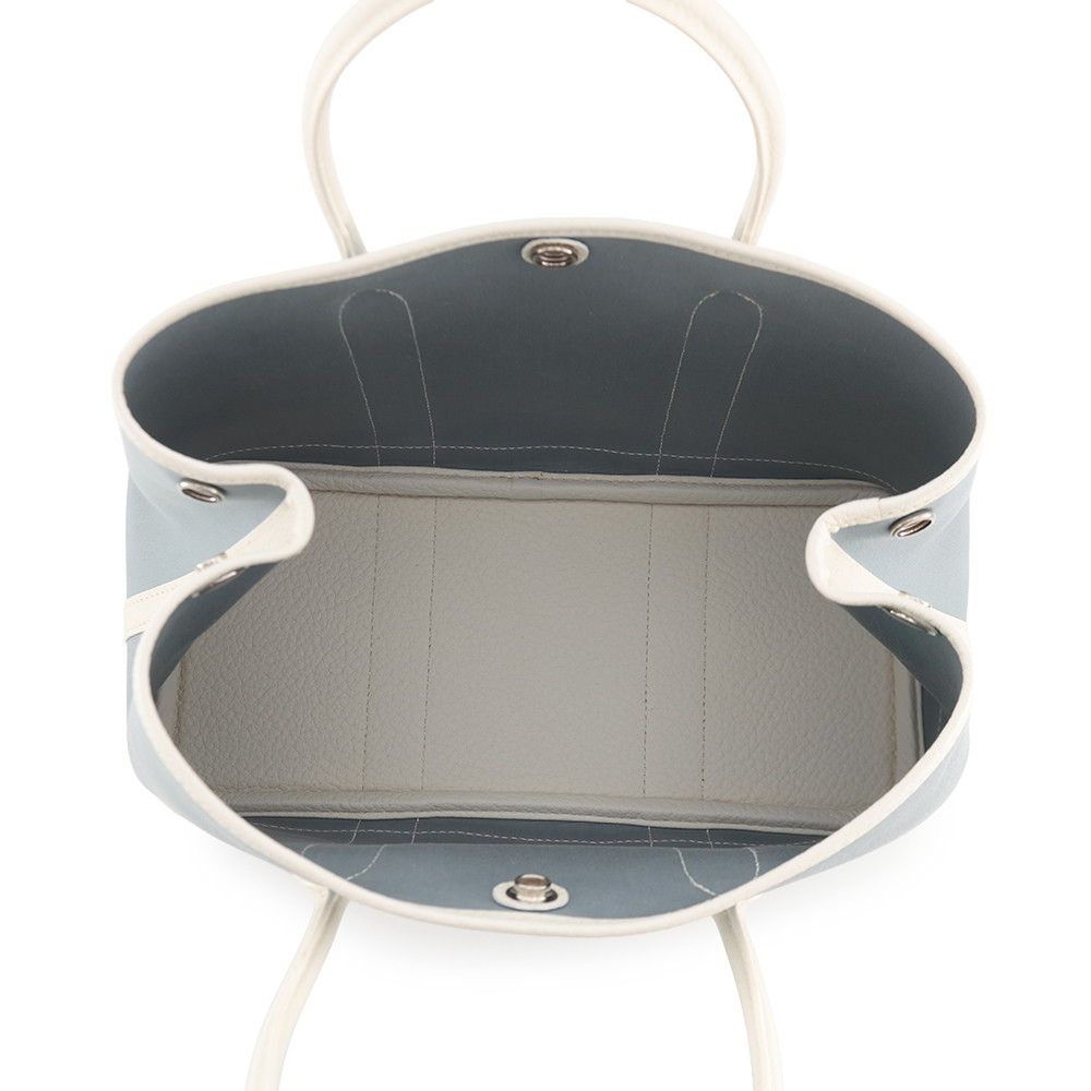 Hermes Tote Garden Party TPM Blue Run Cles Silver Toile Officier Negonda — view 5