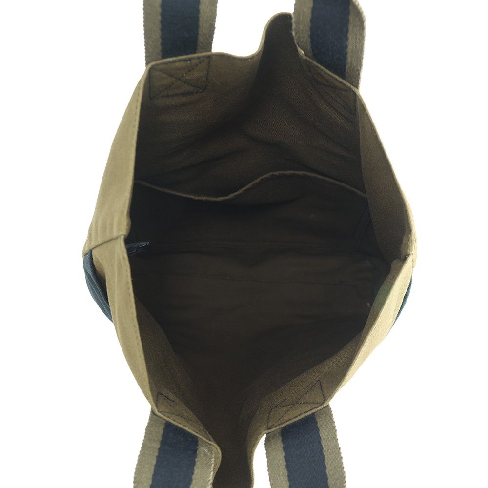 Hermes Tote Fourre Tout Cabas Green Black Canvas — view 5