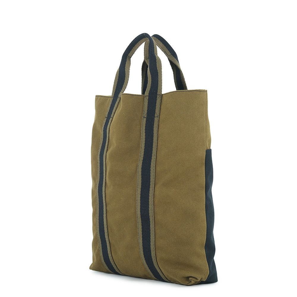 Hermes Tote Fourre Tout Cabas Green Black Canvas — view 2