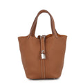 Hermes Handbag Picotin Lock PM Gold Silver Taurillon Clemence