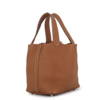 Hermes Handbag Picotin Lock PM Gold Silver Taurillon Clemence — view 2