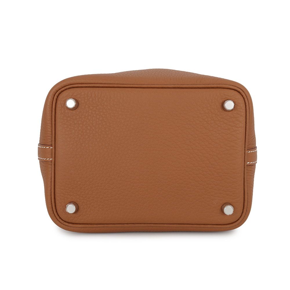 Hermes Handbag Picotin Lock PM Gold Silver Taurillon Clemence — view 3