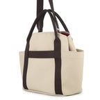 Hermes Sac de Panthere Je Gourme Beige Subleuf Silver Toilet Blanc Canvas Tote — view 2