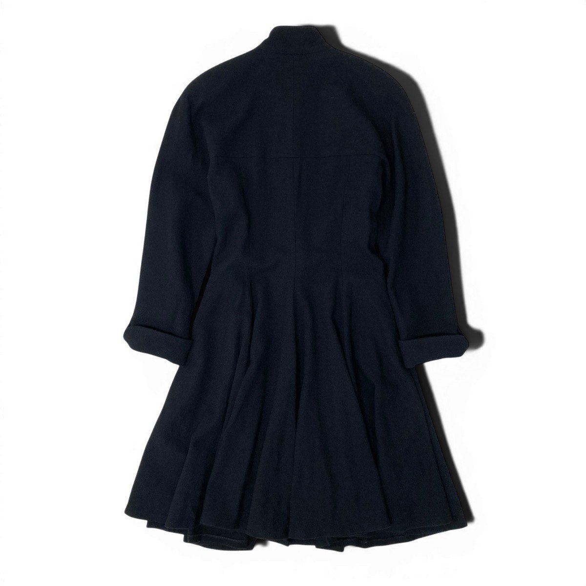 Dior Eg8 Miss a Line Flare Coat M Black Wool — view 3