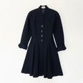 Dior Eg8 Miss a Line Flare Coat M Black Wool