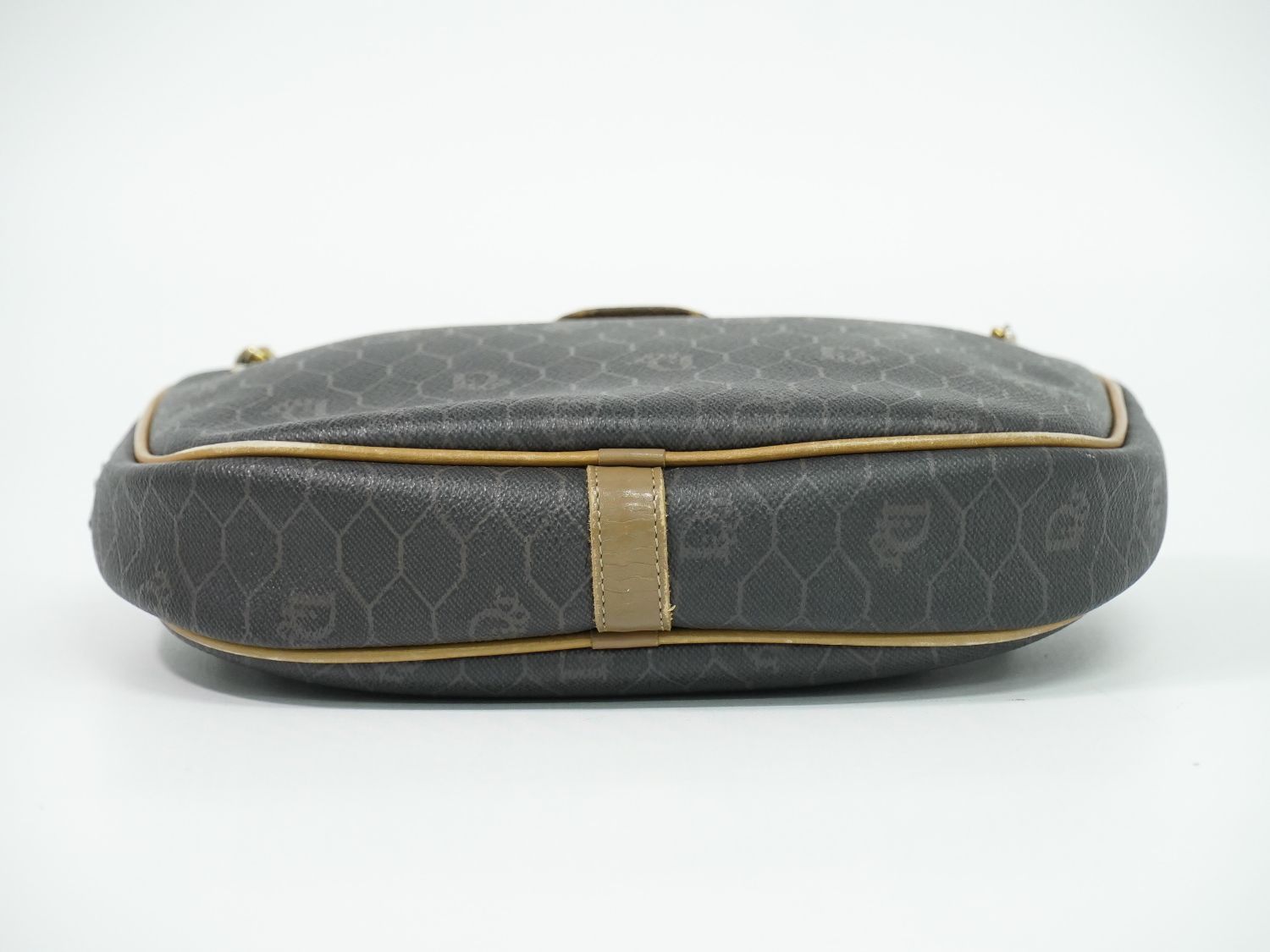 Dior Honeycomb Pattern Chain Shoulder Bag Pochette Black — view 3