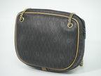 Dior Honeycomb Pattern Chain Shoulder Bag Pochette Black — view 2