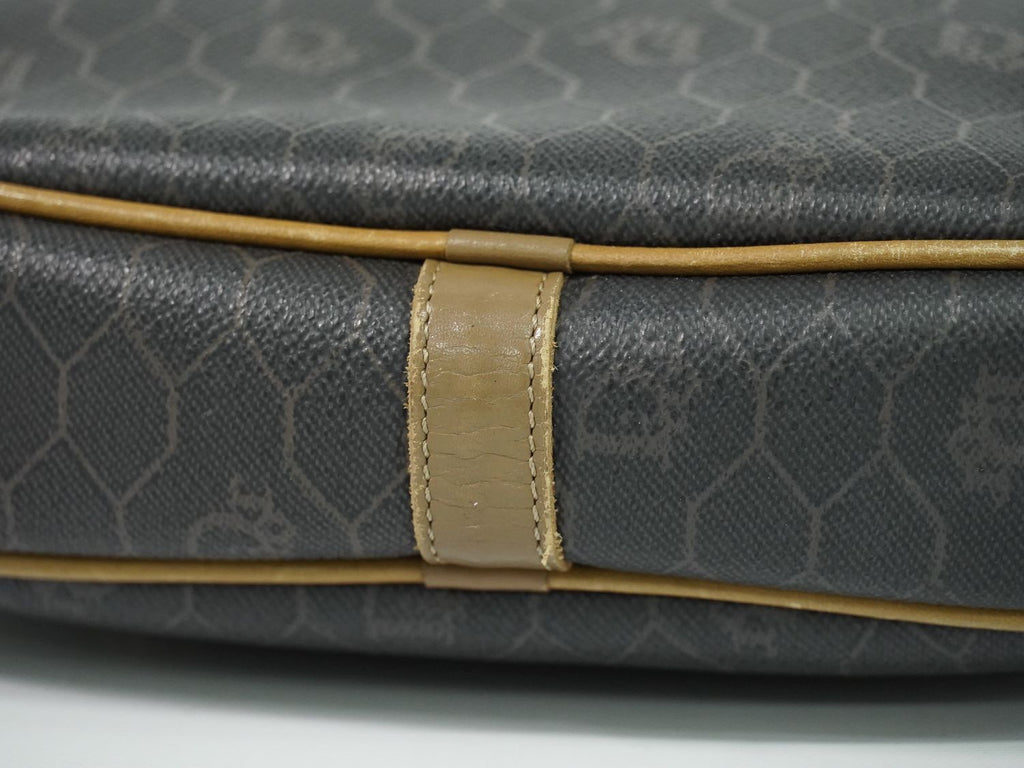 Dior Honeycomb Pattern Chain Shoulder Bag Pochette Black — view 7
