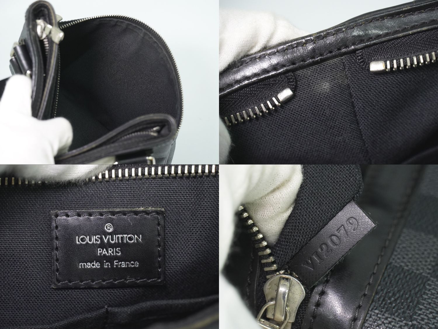Louis Vuitton LV Thomas Damier Graphite Shoulder Bag Pochette Black Gray — view 9