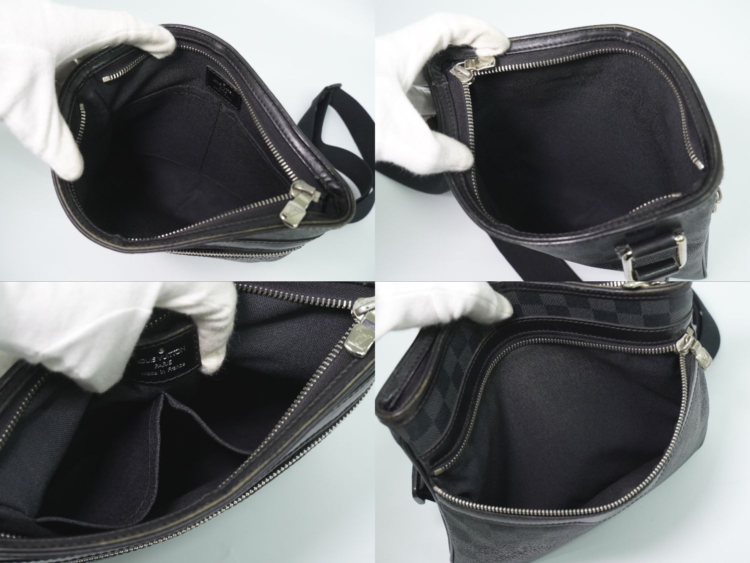 Louis Vuitton LV Thomas Damier Graphite Shoulder Bag Pochette Black Gray — view 8