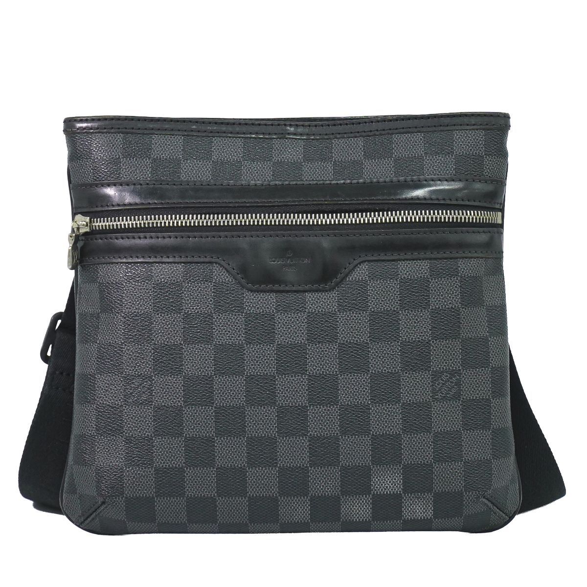 Louis Vuitton LV Thomas Damier Graphite Shoulder Bag Pochette Black Gray
